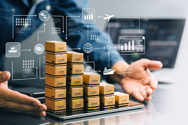 Conceptos de desarrollo de productos e industria comercial con gestión de relaciones con el cliente. Planificación de sistemas y recursos empresariales. Sistema CRM y análisis de datos.