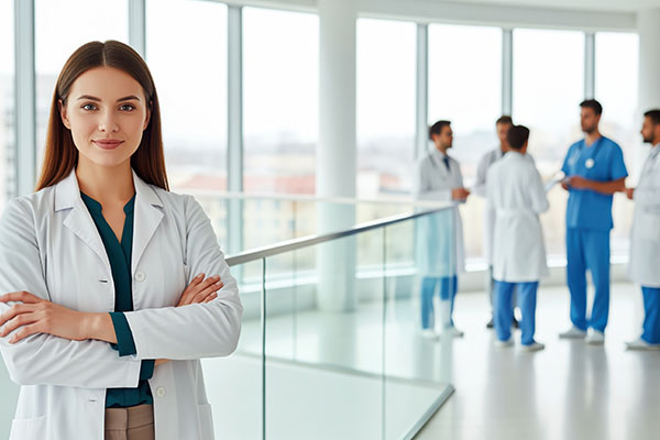 El reclutamiento de residentes hospitalarios destaca a los graduados médicos que asumen el liderazgo con un equipo clínico de fondo para ferias de educación médica de posgrado o presentaciones de asociaciones universitarias.