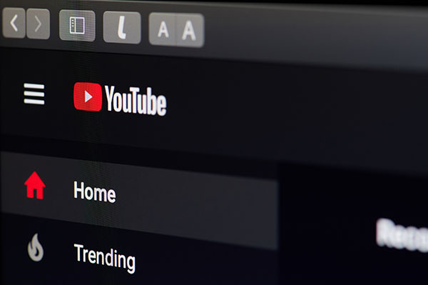 Página principal de YouTube